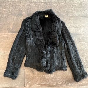 State & lake rabbit fur jacket